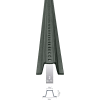 U-Channel Sign Post, 7'L, 2 lbs./ft., Green Post with Holes Top to Bottom