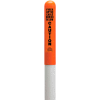 113787A Round Dome Utility Fiber Optic Marker, White Pole 78"H, 54" Above Ground, Orange