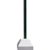 250 lbs. Concrete Base with 6' U-Channel Post, 18" Square Base, White