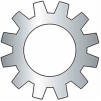 #2 External Tooth Lock Washer - .089" I.D. - .01" Thick - Steel - Zinc - Grade 2 - Pkg of 100