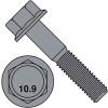 M8 x 1.25 x 20 Metric Flange Bolt - Steel - Yellow Zinc - Class 10.9 - DIN125B - Pkg of 100