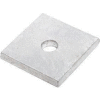 7/8" Square Plate Washer - 59/64" I.D. - 1/4" Thick - Steel - Galvanized - Grade 2 - Pkg of 25
