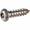 #12AB x 2-1/2" Security Sheet Metal Screw - Button Torx Head - 18-8 Stainless Steel - Pkg of 50