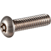 1/4-20 x 3/4" Tamper-Proof Security Machine Screw - Button Torx Head - 18-8 Stainless Steel - 100 Pk