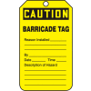 Accuform TAB105PTP Caution Barricade Tag, RP-Plastic, 25/Pack