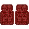 Waterhog Car Mats with PawPrint Pattern, Large, Red/Black, Front Set of 2 - 3908550001070