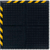 Hog Heaven III Comfort Modular Corner Tile 3/4" Thick 3' Black/Yellow Chevron Border