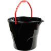 Libman Commercial 12 Quart Utility Bucket - Black 517 - Pkg Qty 6
