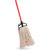 Libman Commercial Large 20 oz. Looped-End Wet Mop w/Quick-Change Handle, 4/Pack - 979 - Pkg Qty 4