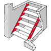 Bilco® Stair Stringers SZ B-SS, 14-Gauge Galvanized Steel, Size B