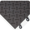 ErgoDeck® Max-Diamond Plate Anti Fatigue Mat 7/8" Thick 1.5' x 1.5' Black - Case of 10
