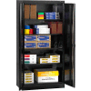 Tennsco Standard Storage Cabinet, Recessed Handle, 36"Wx18"Dx72"H, Black, Unassembled