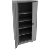 Tennsco Standard Storage Cabinet, Recessed Handle, 36"Wx24"Dx72"H, Medium Gray, Unassembled
