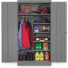 Tennsco Standard Combination Cabinet 1482-MGY - Unassembled 36"W X 24"D X 72"H, Medium Grey
