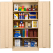 Tennsco Standard All-Welded Storage Cabinet, Turn Handle, 36"Wx24"Dx72"H, Champagne Putty