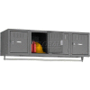 Tennsco Single Tier 4 Door Wall Mount Box Lockers, 12"Wx18"Dx12"H, Champagne Putty, Assembled