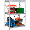 Tennsco Bulk Storage Rack - 48"W x 24"D x 96"H - Starter - 3 Shelf Levels - Steel Deck - Light Gray