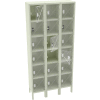 Tennsco C-Thru Box Locker CBL6-121212-3-CPY - Six Tier w/ Legs 3 Wide 12 x 12 x 12, Assembled, Putty