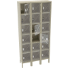 Tennsco C-Thru Box Locker CBL6-121212-3-SND - Six Tier w/ Legs 3 Wide 12 x 12 x 12, Assembled, Sand