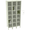 Tennsco C-Thru Box Locker CBL6-121812-3-CPY - Six Tier w/ Legs 3 Wide 12 x 18 x 12, Assembled, Putty
