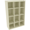 Tennsco 12 Door Welded Cubby Locker, 34-1/2"Wx13-1/2"Dx52"H, Champagne/Putty, Assembled