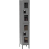 Tennsco C-Thru Locker CDL-121236 - Double Tier w/Legs 1 Wide 12 x 12 x 36, Assembled, Black