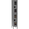 Tennsco C-Thru Locker CDL-121836 - Double Tier w/Legs 1 Wide 12 x 18 x 36, Assembled, Sand