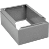 Tennsco Closed Locker Base CLB-1512-MGY - For 12"W X 15"D Locker No Legs 1 Wide, Medium Grey