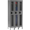 Tennsco C-Thru Locker CSL-121272-3-SND - Single Tier w/Legs 3 Wide, 12 x 12 x 72, Assembled, Sand