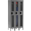 Tennsco C-Thru Locker CSL-121872-3-BLK - Single Tier w/Legs 3 Wide, 12 x 18 x 72, Assembled, Black