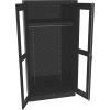 Tennsco C-Thru Standard Wardrobe Cabinet CVD1471-BLK - Unassembled 36"W X 18"D X 72"H, Black
