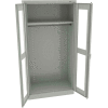 Tennsco C-Thru Standard Wardrobe Cabinet CVD1471-LGY - Unassembled 36"W X 18"D X 72"H, Light Grey