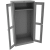 Tennsco C-Thru Deluxe Wardrobe Cabinet CVD1871-MGY - Unassembled 36"W X 18"D X 78"H, Medium Grey