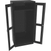 Tennsco C-Thru Deluxe Wardrobe Cabinet CVD2471-BLK - Unassembled 36"W X 24"D X 78"H, Black