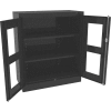Tennsco C-Thru Standard Counter Height Cabinet CVD4218-BLK - Welded 36"W X 18"D X 42"H, Black