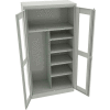 Tennsco C-Thru Standard Combination Cabinet CVD7214-LGY - Welded 36"W X 18"D X 72"H, Light Grey