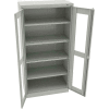 Tennsco C-Thru Standard Storage Cabinet CVD7218-LGY - Welded 36"W X 18"D X 72"H, Light Grey