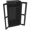 Tennsco C-Thru Deluxe Wardrobe Cabinet CVD7818W-BLK - Welded 36"W X 18"D X 78"H, Black
