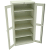 Tennsco C-Thru Deluxe Storage Cabinet CVD7824-CPY - Welded 36"W X 24"D X 78"H, Champagne Putty