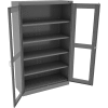 Tennsco C-Thru Jumbo Storage Cabinet CVDJ1878A-N-MGY - Unassembled 48"W X 18"D X 78"H, Medium Grey