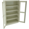 Tennsco C-Thru Jumbo Storage Cabinet CVDJ2478SU-CPY - Welded 48"W X 24"D X 78"H, Putty