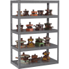 Global Industrial™ Boltless Heavy Duty Die Rack - 48"W x 18"D x 84"H - 5 Shelves - Medium Gray