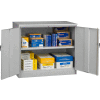 Tennsco Jumbo Storage Cabinet J2442SU-LGY - Welded 48"W X 24"D X 42"H, Light Grey