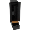 Tennsco First Response Locker 24"W x 36"D x 90"H Assembled with Drawer Base - Black