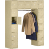 Tennsco 15 Person Box Locker, 12"Wx18"Dx12"H, Medium Gray, Unassembled