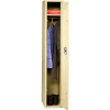 Tennsco Steel Locker STK-121560-A-SND - Single Tier No Legs 1 Wide 12x15x60 Unassembled, Sand