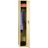Tennsco Steel Locker STK-121860-A-BLK - Single Tier No Legs 1 Wide 12x18x60 Unassembled, Black