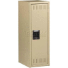 Tennsco Single Tier 1 Door Welded Locker, 12"Wx18"Dx36"H, Light Gray, Assembled