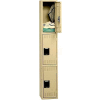 Tennsco Stee Locker TTS-121524-A-BLK - Triple Tier No Legs 1 Wide 12x15x24 Assembled, Black