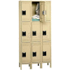 Tennsco Stee Locker TTS-121824-3-LGY - Triple Tier w/Legs 3 Wide 12x18x24 Assembled, Grey